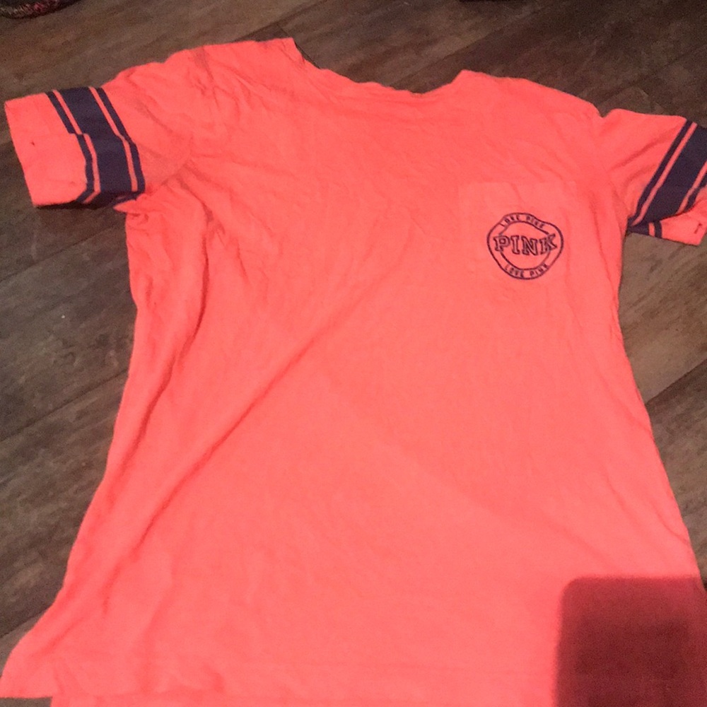 A peach shirt